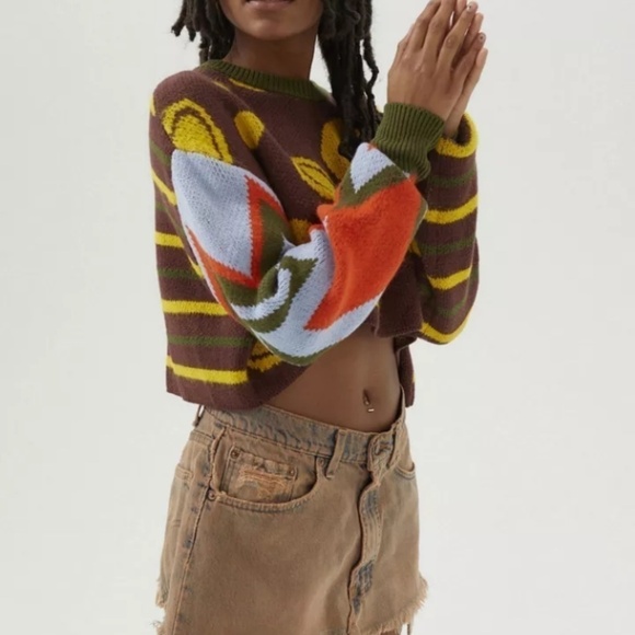 BDG Rio Pullover Cropped Sweater Size xs - Picture 2 of 7